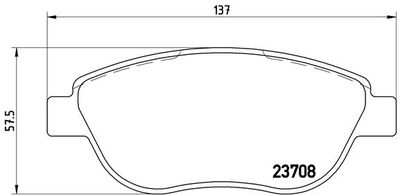 Brake Pad Set, disc brake BREMBO P 23 119