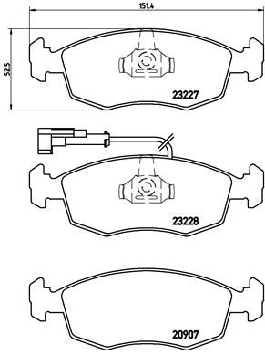 BREMBO P 23 121 Brake Pad Set, disc brake