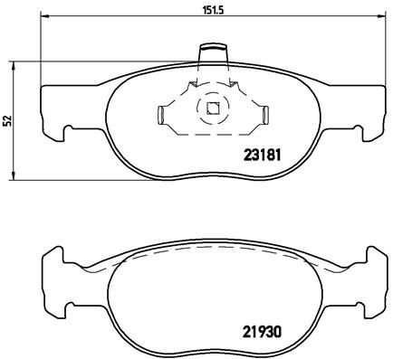 BREMBO P 23 125 Brake Pad Set, disc brake