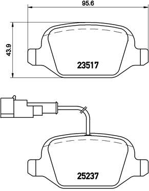 Brake Pad Set, disc brake BREMBO P 23 131