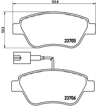 BREMBO P 23 141 Brake Pad Set, disc brake