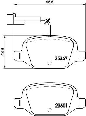 Brake Pad Set, disc brake BREMBO P 23 146