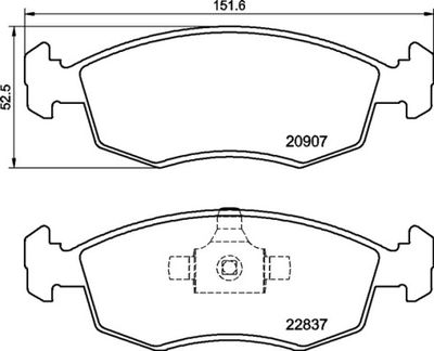 Brake Pad Set, disc brake BREMBO P 23 192