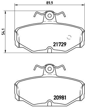 Brake Pad Set, disc brake BREMBO P 24 021