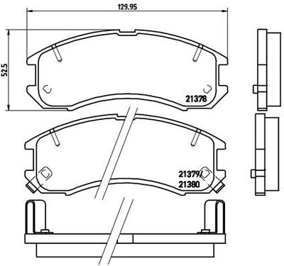 Brake Pad Set, disc brake BREMBO P 24 024