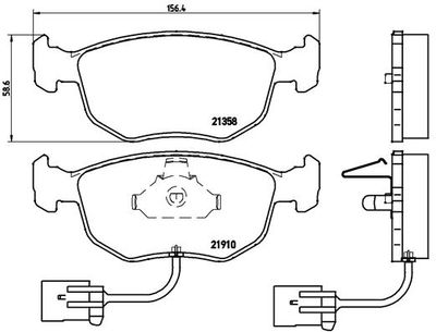 Brake Pad Set, disc brake BREMBO P 24 035