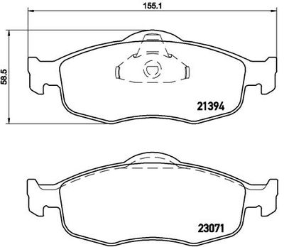 Brake Pad Set, disc brake BREMBO P 24 037