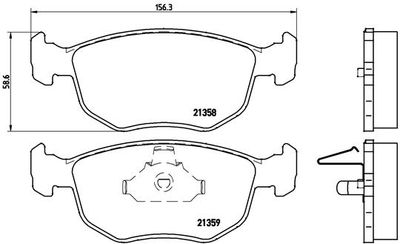 Brake Pad Set, disc brake BREMBO P 24 069