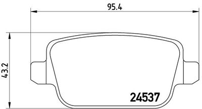 Brake Pad Set, disc brake BREMBO P 24 075