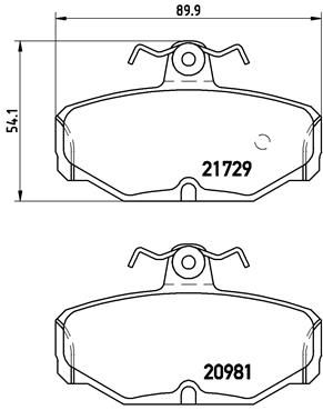 Brake Pad Set, disc brake BREMBO P 24 079