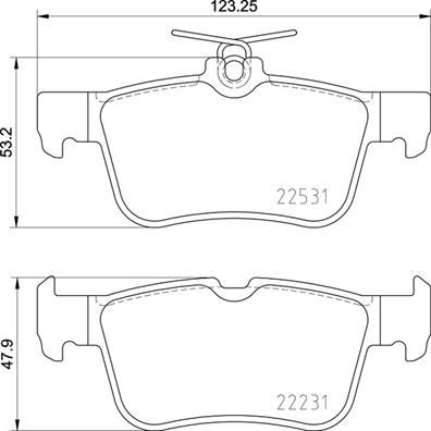 Brake Pad Set, disc brake BREMBO P 24 175