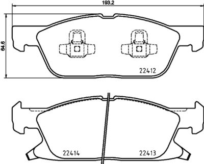 Brake Pad Set, disc brake BREMBO P 24 188