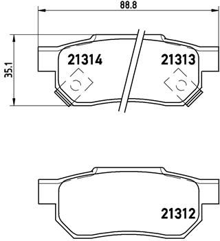 BREMBO P 28 017 Brake Pad Set, disc brake