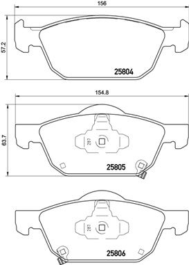 BREMBO P 28 076X Brake Pad Set, disc brake