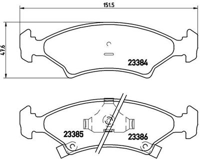 Brake Pad Set, disc brake BREMBO P 30 009