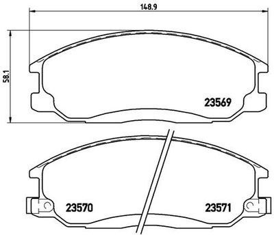 Brake Pad Set, disc brake BREMBO P 30 013