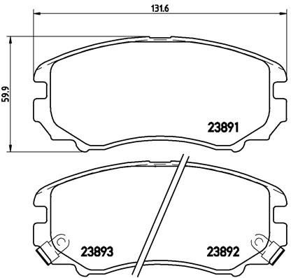 BREMBO P 30 018 Brake Pad Set, disc brake