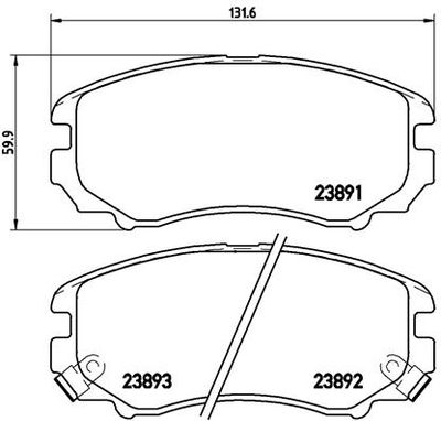 Brake Pad Set, disc brake BREMBO P 30 018X