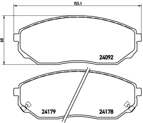 BREMBO P 30 019 Brake Pad Set, disc brake