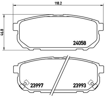 Brake Pad Set, disc brake BREMBO P 30 023