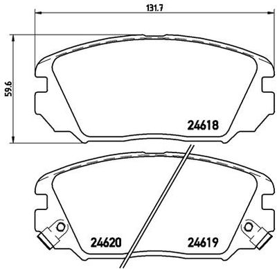 Brake Pad Set, disc brake BREMBO P 30 031