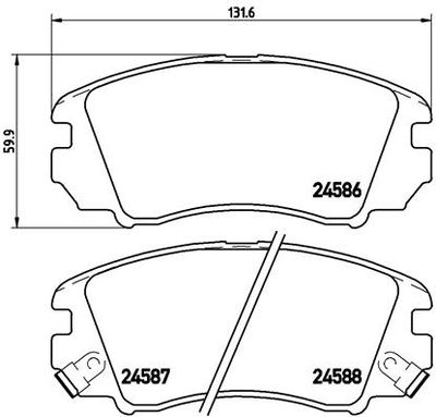 Brake Pad Set, disc brake BREMBO P 30 043