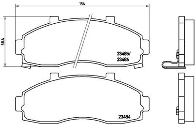 Brake Pad Set, disc brake BREMBO P 30 044