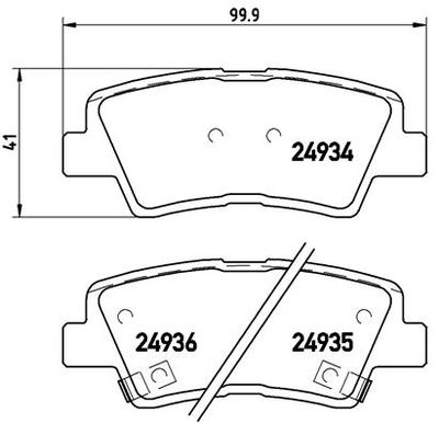 Brake Pad Set, disc brake BREMBO P 30 047