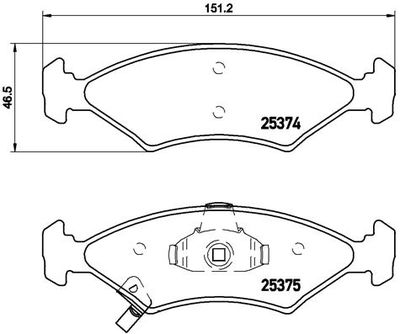 Brake Pad Set, disc brake BREMBO P 30 062