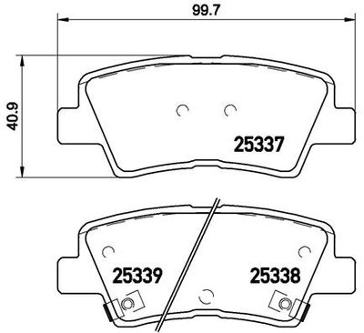 Brake Pad Set, disc brake BREMBO P 30 067