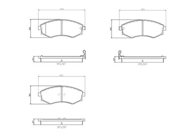 Brake Pad Set, disc brake BREMBO P 30 097