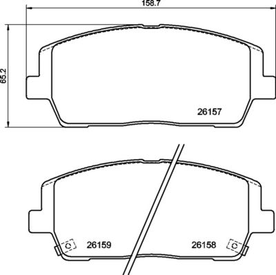 Brake Pad Set, disc brake BREMBO P 30 116