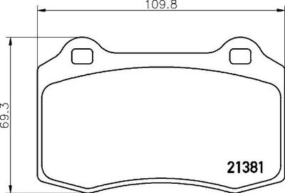 Brake Pad Set, disc brake BREMBO P 36 020X