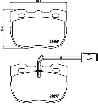 Brake Pad Set, disc brake BREMBO P 44 004