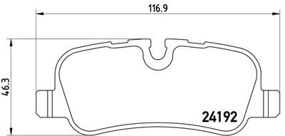 Brake Pad Set, disc brake BREMBO P 44 013