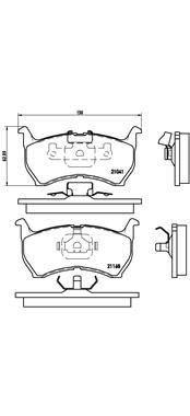 Brake Pad Set, disc brake BREMBO P 49 004