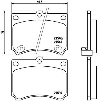 Brake Pad Set, disc brake BREMBO P 49 011