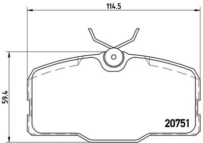 Brake Pad Set, disc brake BREMBO P 50 006