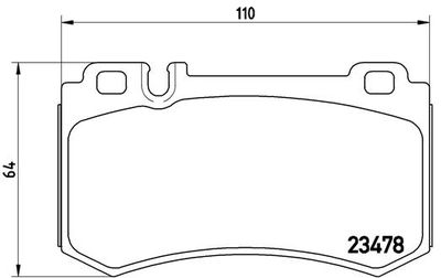 Brake Pad Set, disc brake BREMBO P 50 061