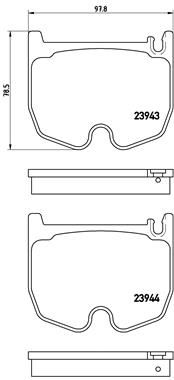 Brake Pad Set, disc brake BREMBO P 50 062