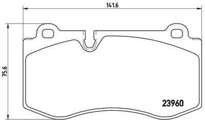 Brake Pad Set, disc brake BREMBO P 50 074