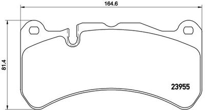 Brake Pad Set, disc brake BREMBO P 50 092