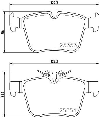 Brake Pad Set, disc brake BREMBO P 50 122