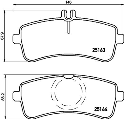 Brake Pad Set, disc brake BREMBO P 50 130