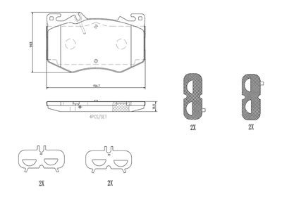 Brake Pad Set, disc brake BREMBO P 50 166