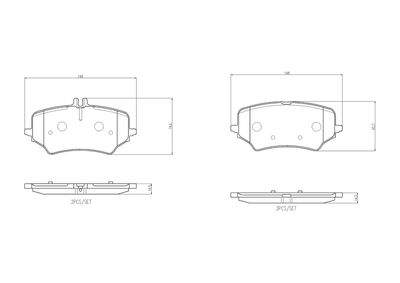 Brake Pad Set, disc brake BREMBO P 50 176