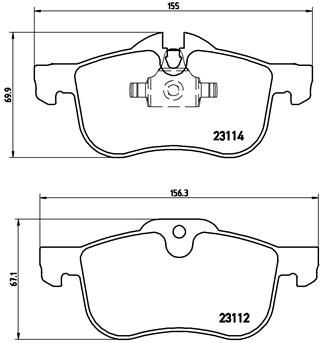 BREMBO P 52 017 Brake Pad Set, disc brake