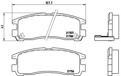 Brake Pad Set, disc brake BREMBO P 54 012