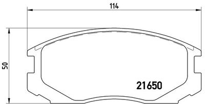 Brake Pad Set, disc brake BREMBO P 54 015