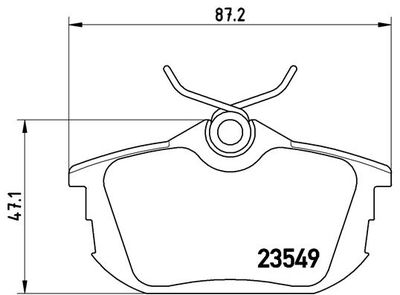 Brake Pad Set, disc brake BREMBO P 54 023